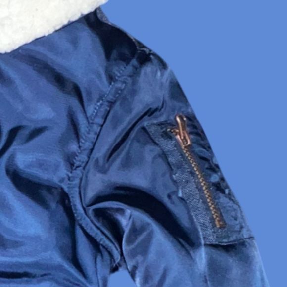 F&F Toddler Blue Bomber Jacket Size 24 Months - Picture 2 of 5
